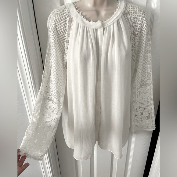 Kobi Halperin Daniela Lace Silk Blouse in size small - Picture 4 of 13